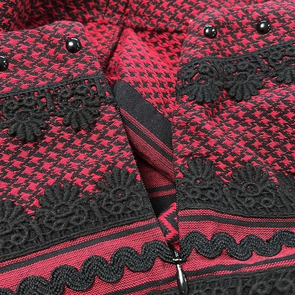 Dodo Bar Or Pass Tour Toi High Waist Black & Red Tassel Shorts Size Small - Picture 7 of 10